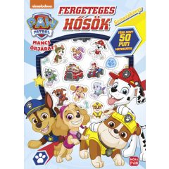   Mancs Őrjárat - Fergeteges hősök - Színezokönyv pufi matricákkal