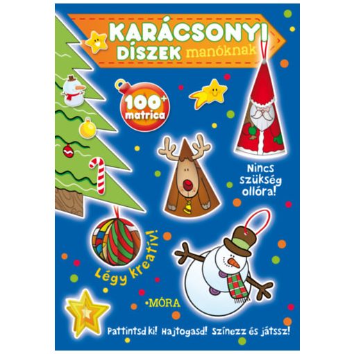 Karácsonyi díszek manóknak - matricás foglalkoztatókönyv