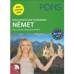   PONS Nyelvtanfolyam kezdőknek – Német - Önálló nyelvtanulás - 1 könyv - 4 Audio-CD